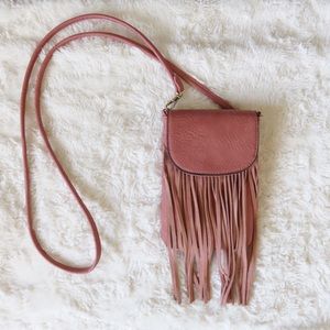 Pink Fringe Satchel